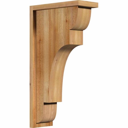Ekena Millwork New Brighton Rough Sawn Corbel w/Backplate, Western Red Cedar, 6"W x 14"D x 26"H COR06X14X26NEB01RWR